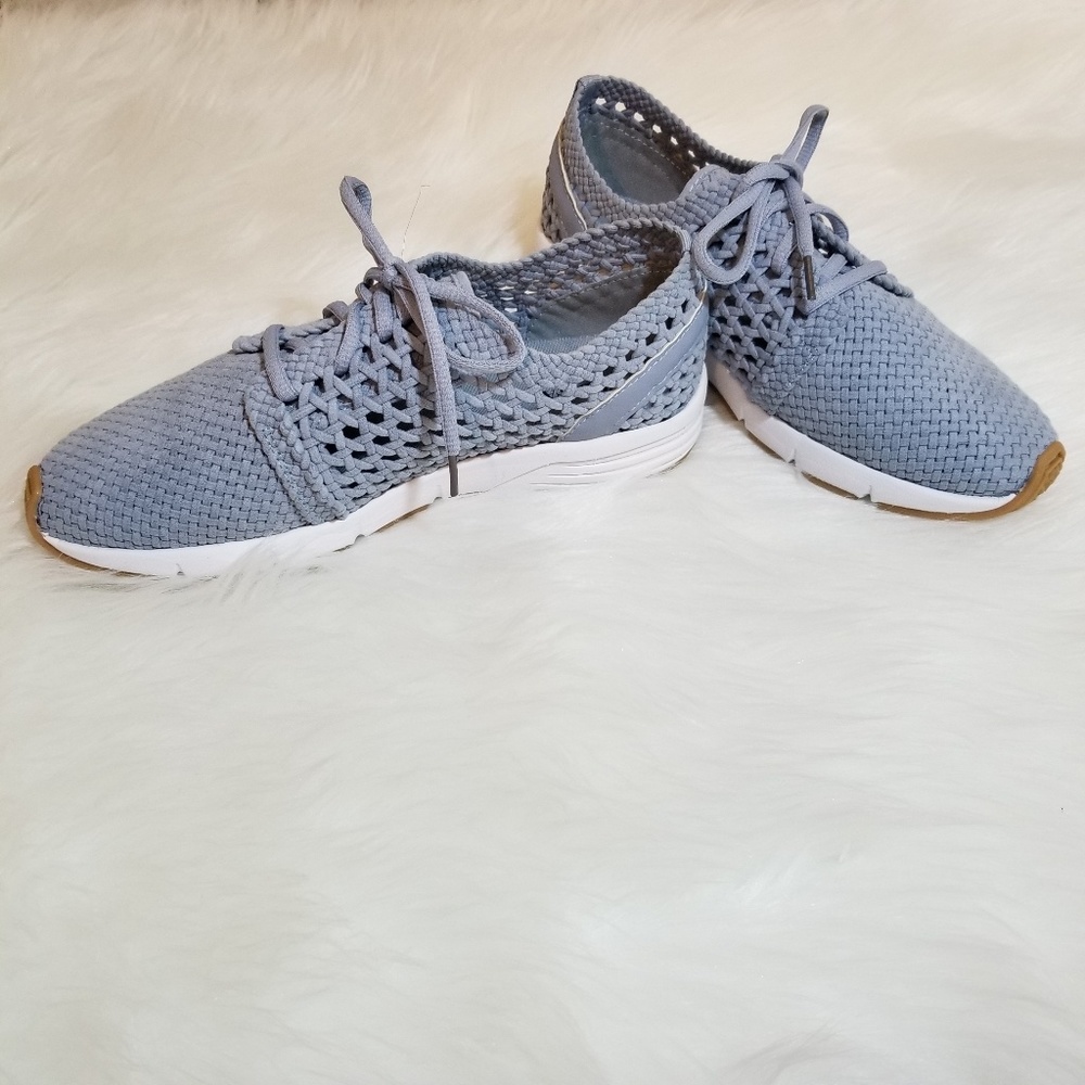 Just Fab Woven Blue  Sneakers - Picture 3 of 6